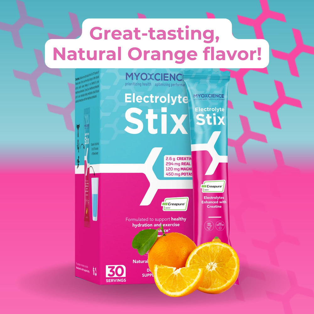 MYOXCIENCE Electrolyte STIX magnesium dimagnesium malate for energy-friendly recovery.