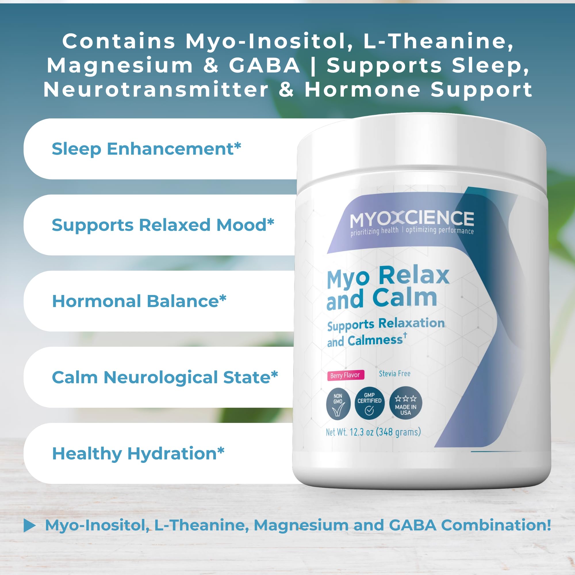 MYOXCIENCE Myo Relax cap keeps freshness and quality control intact.