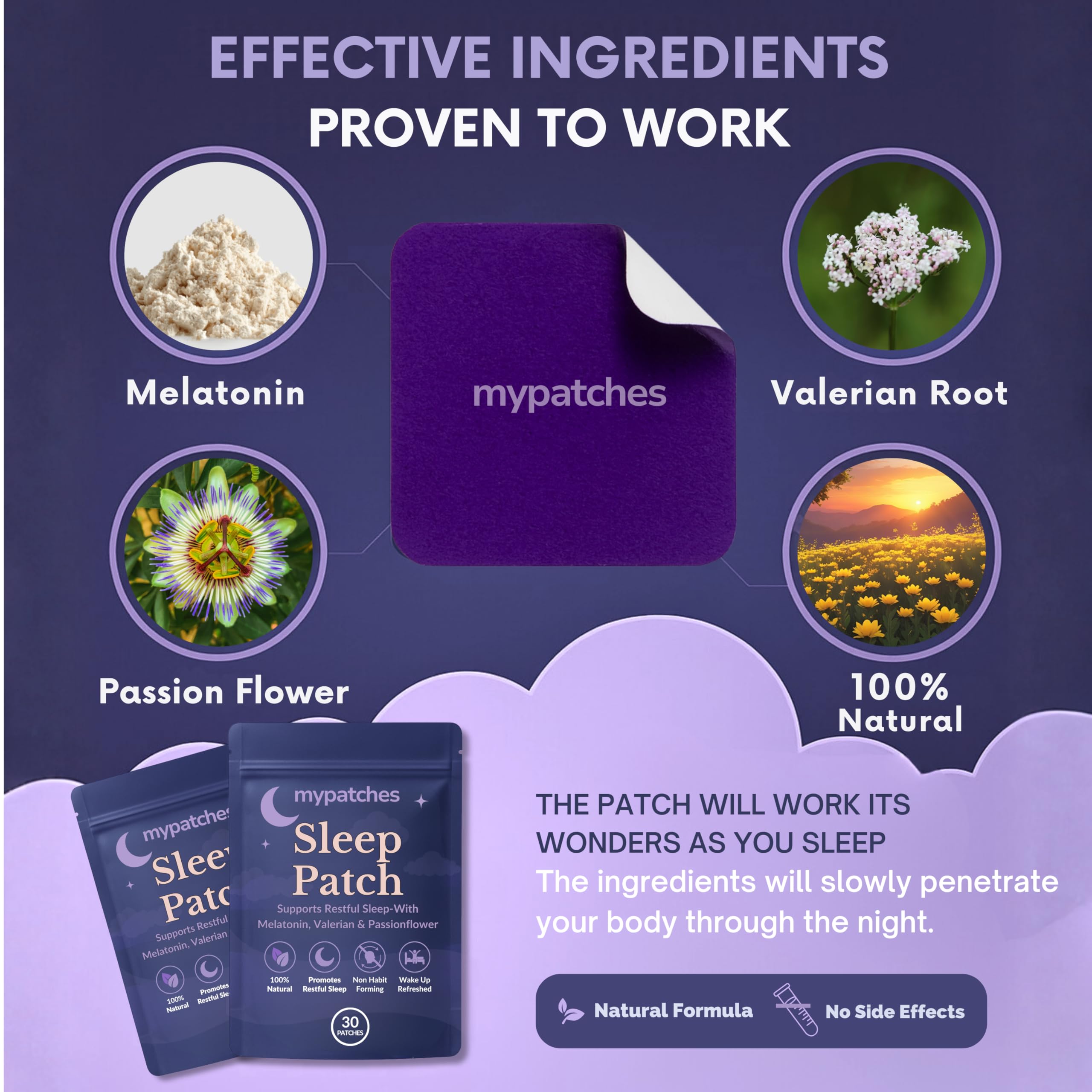 My patches Sleep Patch demonstrates transdermal delivery for steady melatonin support.