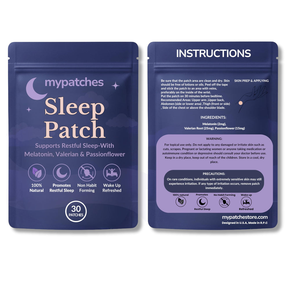 My patches Sleep Patch with valerian root promoting calmer nights and smoother rest.