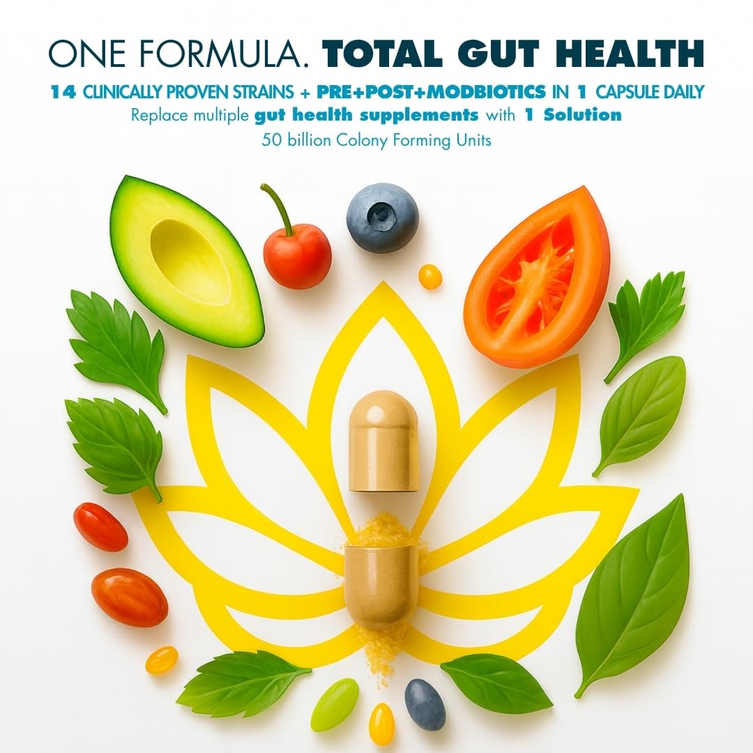 myPEAK PeakBiotic bottle front highlighting vegan probiotic formula for gut health.