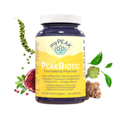 myPEAK PeakBiotic capsule close-up for daily digestive support.