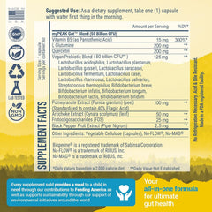 myPEAK PeakBiotic label confirms vegan, non-GMO ingredients.