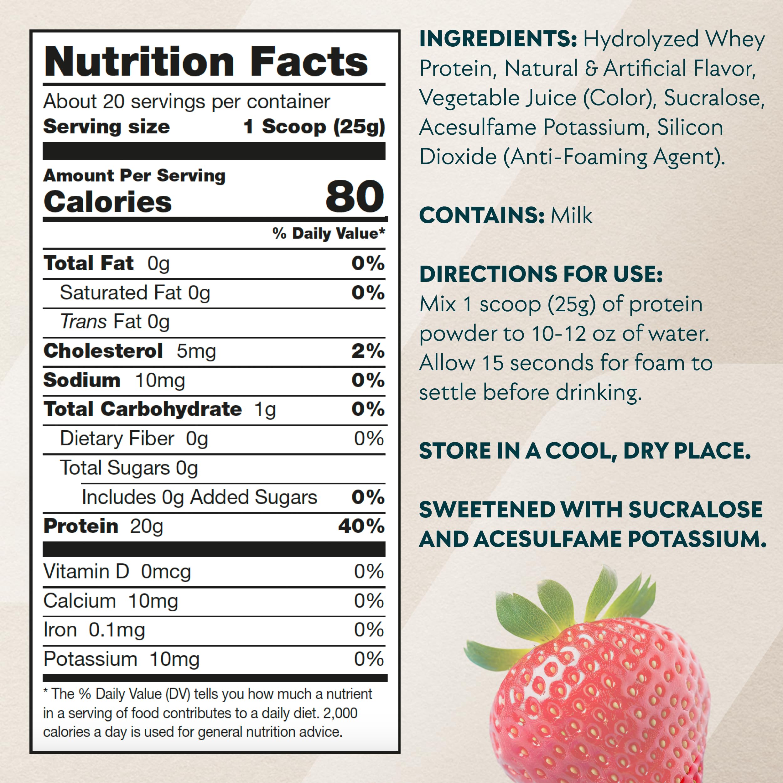 Myprotein Clear Whey Isolate Strawberry ingredients offer gluten free, naturally flavored formula