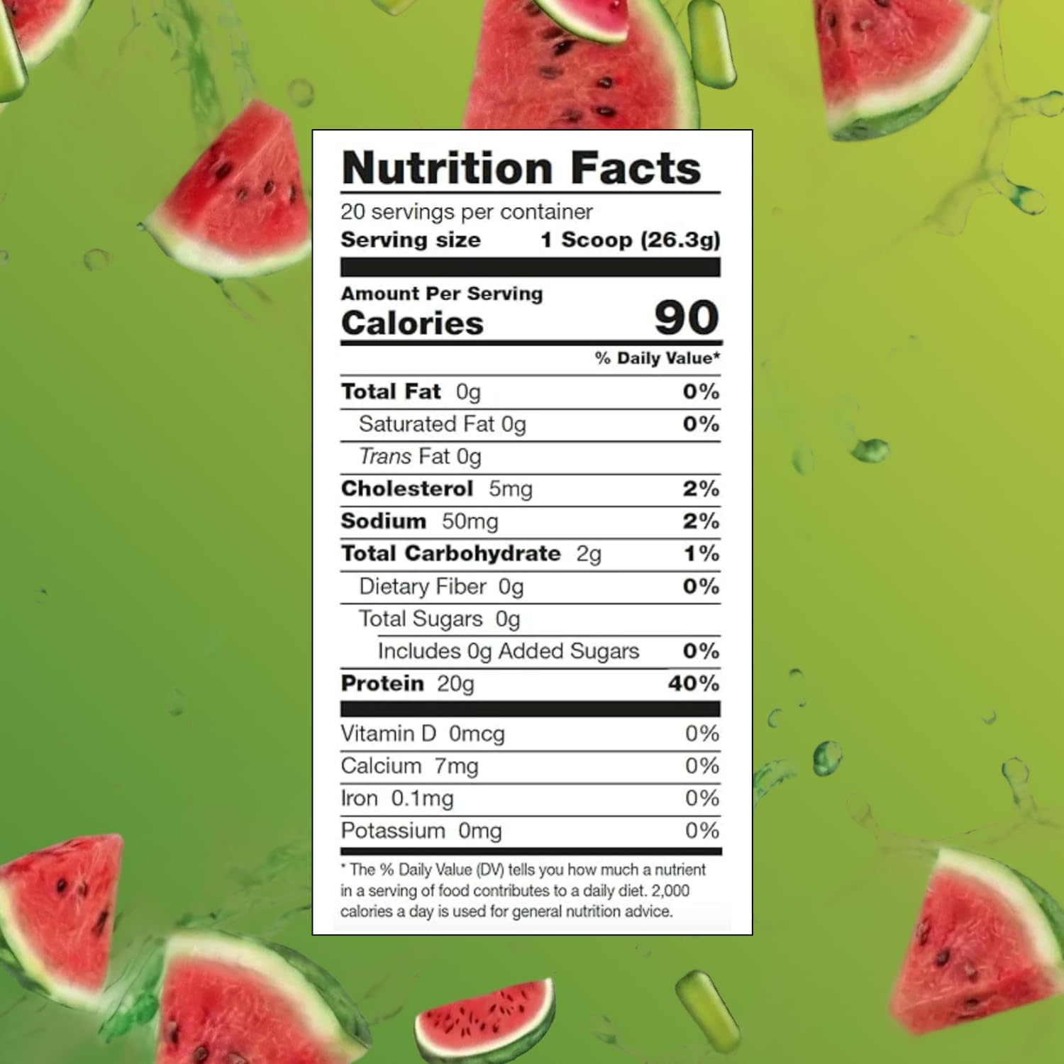 Myprotein Clear Whey Isolate Sour Watermelon glass shows refreshing, low-calorie protein drink.