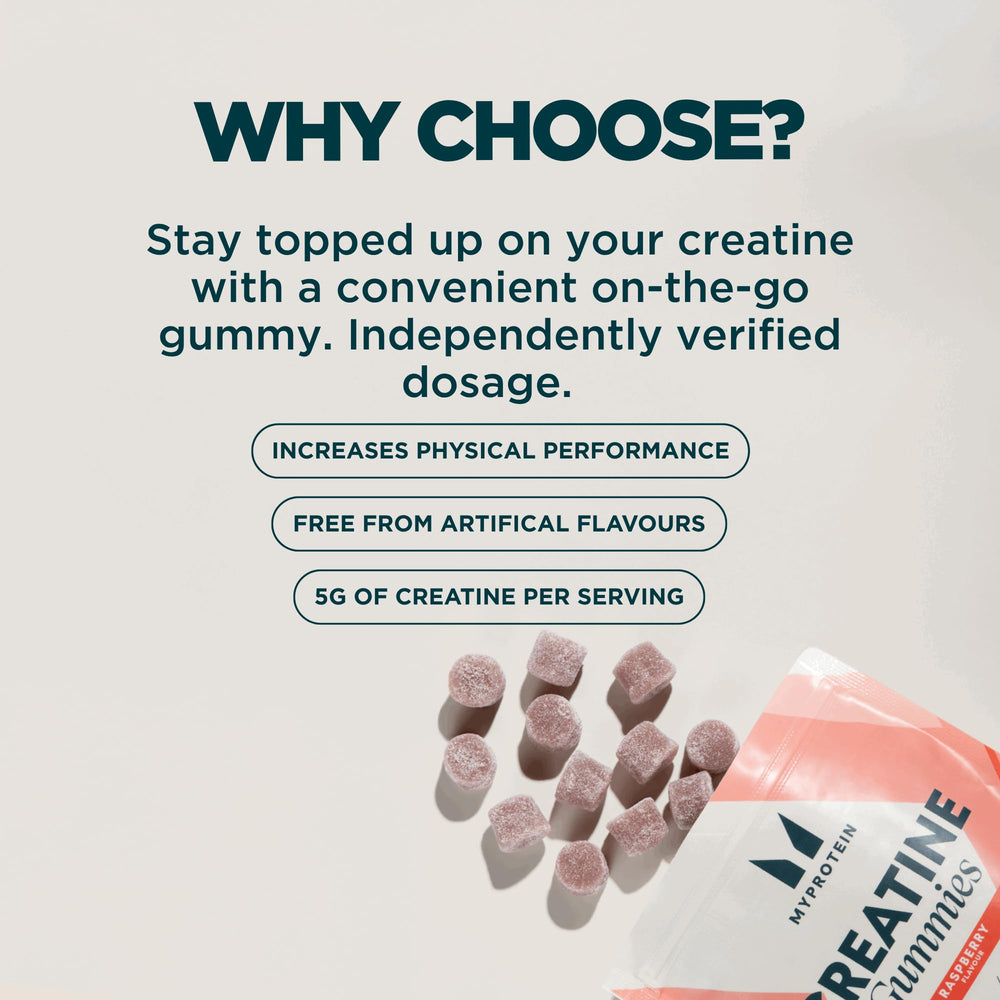 Gummies pouch for travel with Myprotein Creatine Gummies on the go