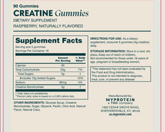 Pack showing vegan and non-GMO certification on Myprotein Creatine Gummies