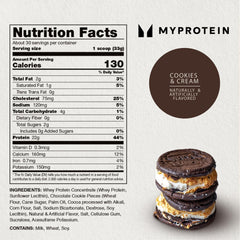 Pancakes topped with a shake made from Myprotein Impact Whey Cookies & Cream