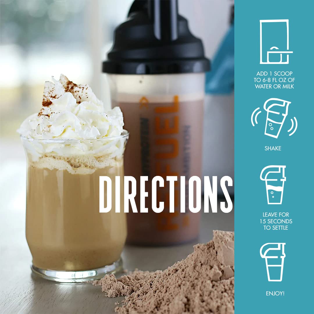 Mocha protein shake made with Myprotein Impact Whey Isolate for on-the-go fuel.