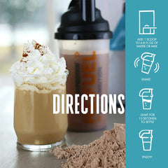 Mocha protein shake made with Myprotein Impact Whey Isolate for on-the-go fuel.