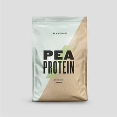 Myprotein MYVEGAN pea protein isolate powder in mocha flavor, vegan protein option.