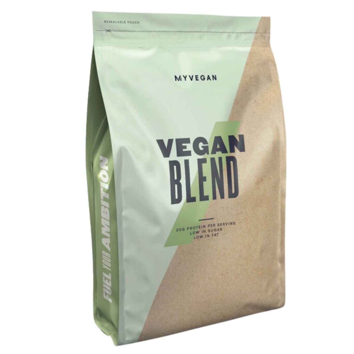 Myprotein Vegan Blend Powder tiramisu scoop showcases convenient protein boost for smoothies.
