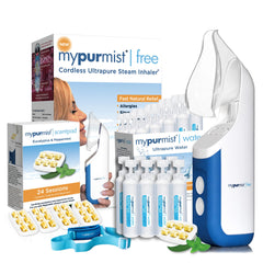 Mypurmist Free front view shows cordless portability for home or travel use.