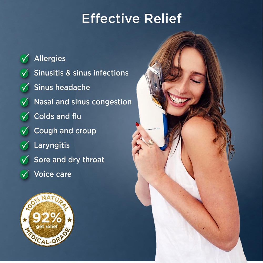 Mypurmist Free ultrapure steam technology delivering deep breathing support.