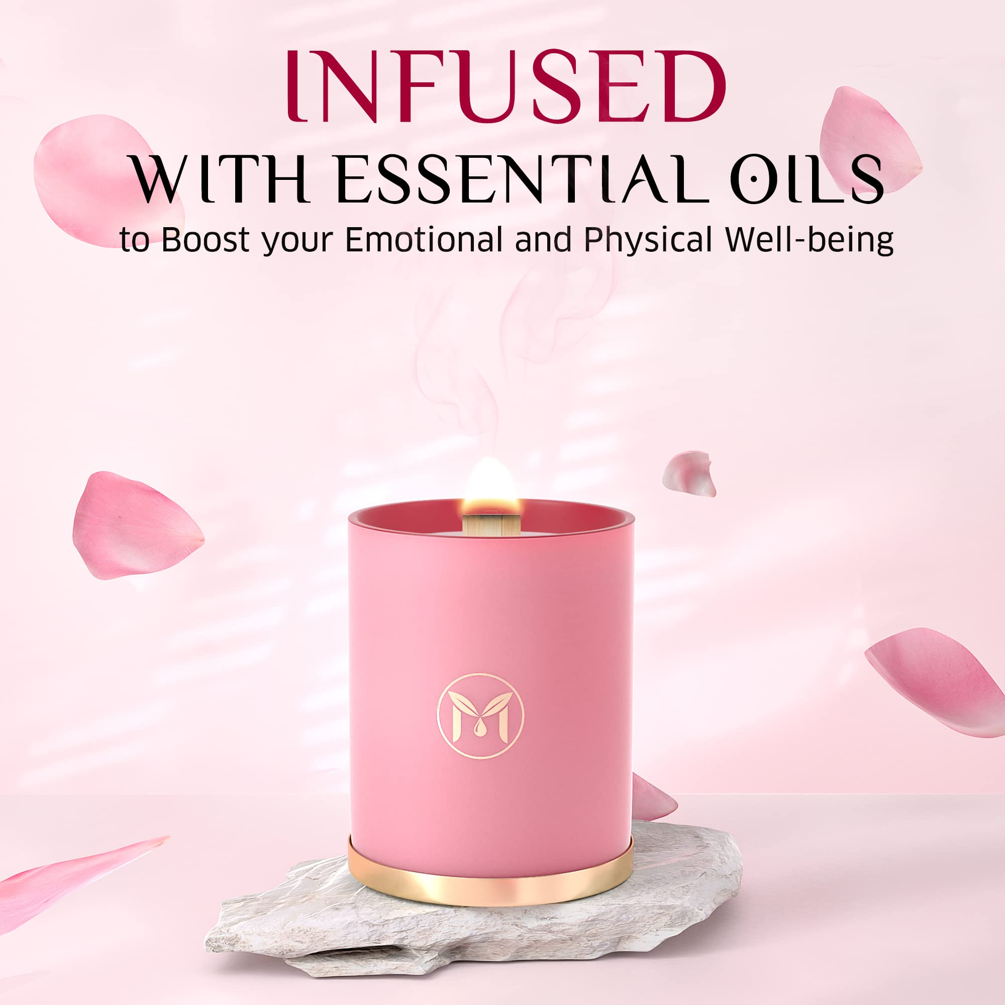 Myrrh Bliss of Essence Soy wax formulation for clean burn and lasting fragrance