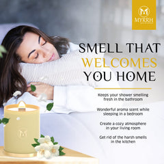 Myrrh Bliss candle offers up to 80 hours burn.