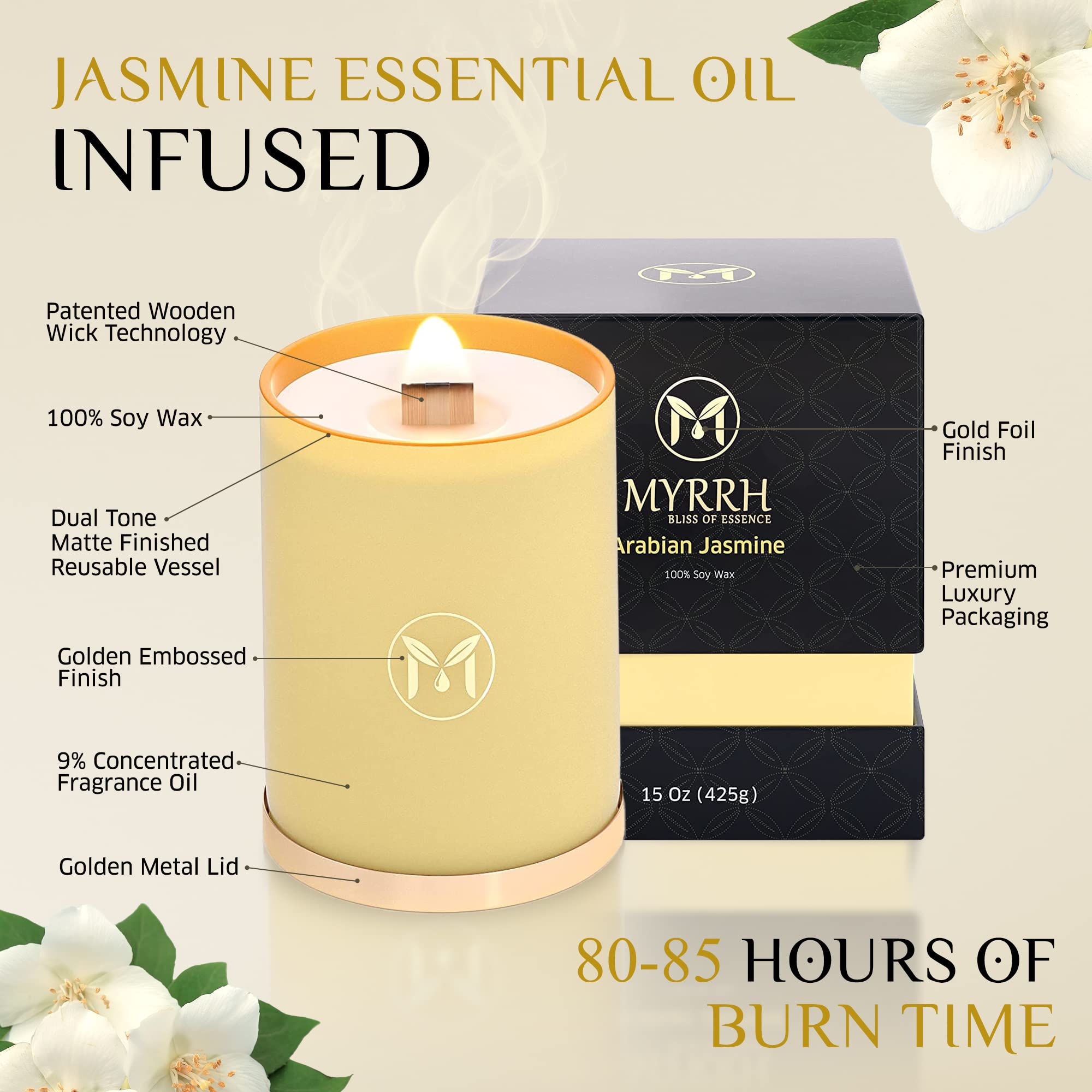 Myrrh Bliss luxury gift-ready jar with gold foil.