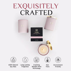 Luxurious dual-toned jar with gold foil detail from MyrrhBliss candle, gifting ready