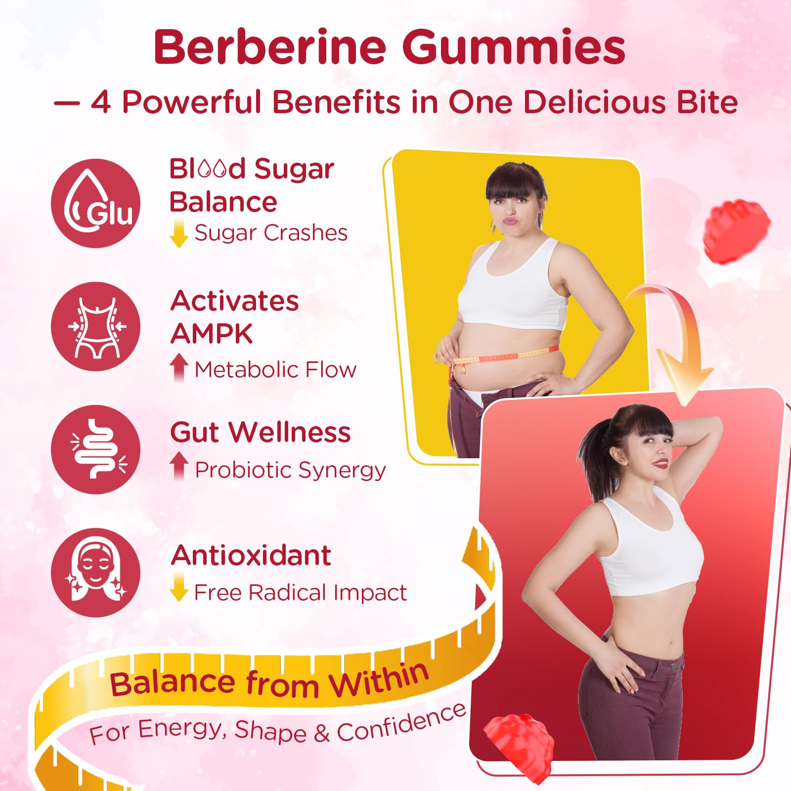 Myrtaverde berberine gummies with Ceylon cinnamon and gymnema offer balanced flavor and potential metabolic support.