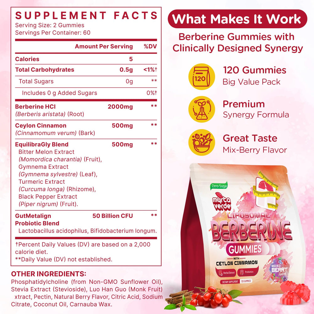 Myrtaverde mixed-berry gummies offer a tasty daily ritual.