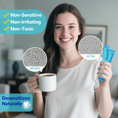 Compact MySmile travel kit with single-use packets for trips and gym bags.