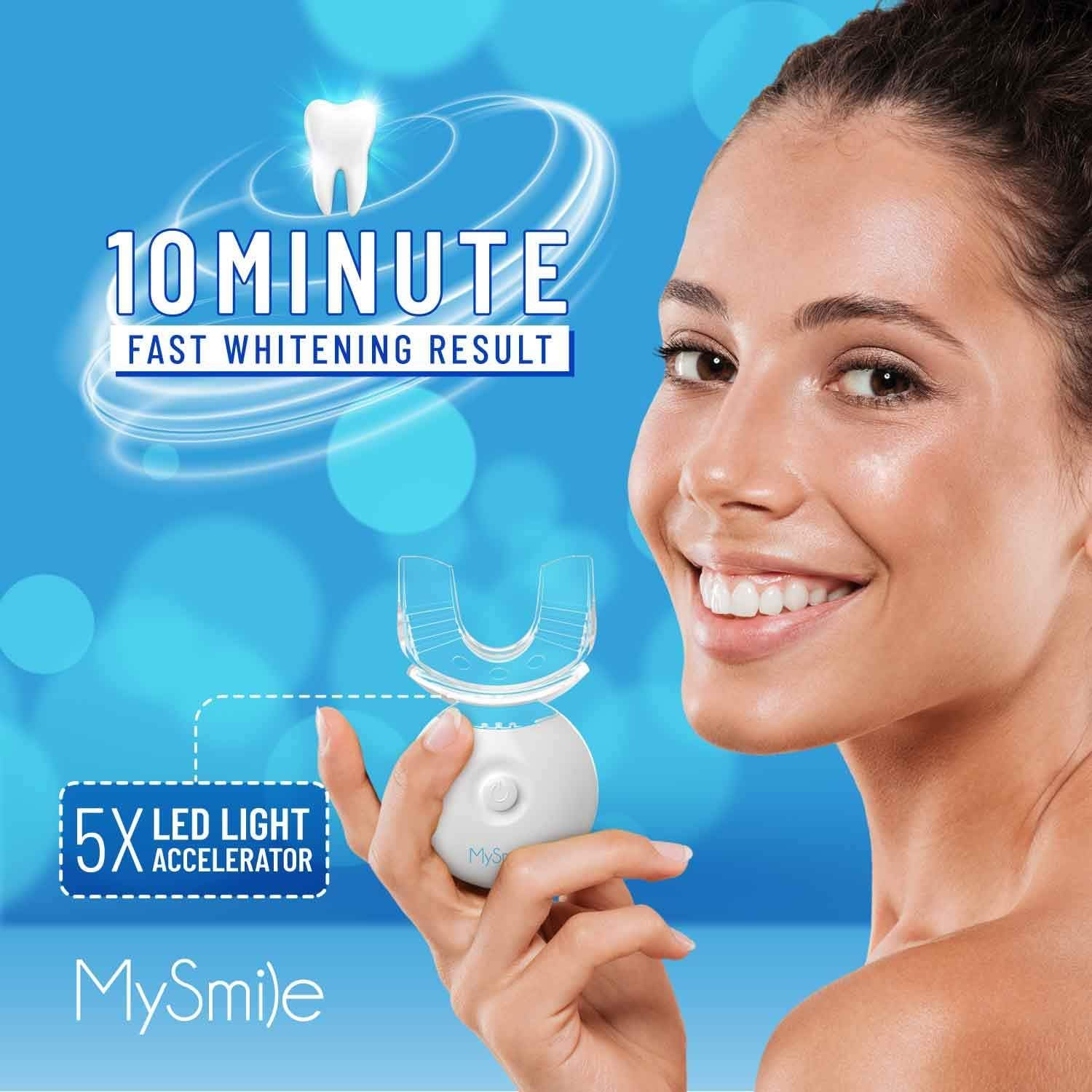 MySmile Made in USA seal on packaging for trusted at-home whitening.
