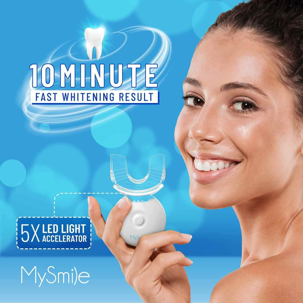 MySmile Made in USA seal on packaging for trusted at-home whitening.