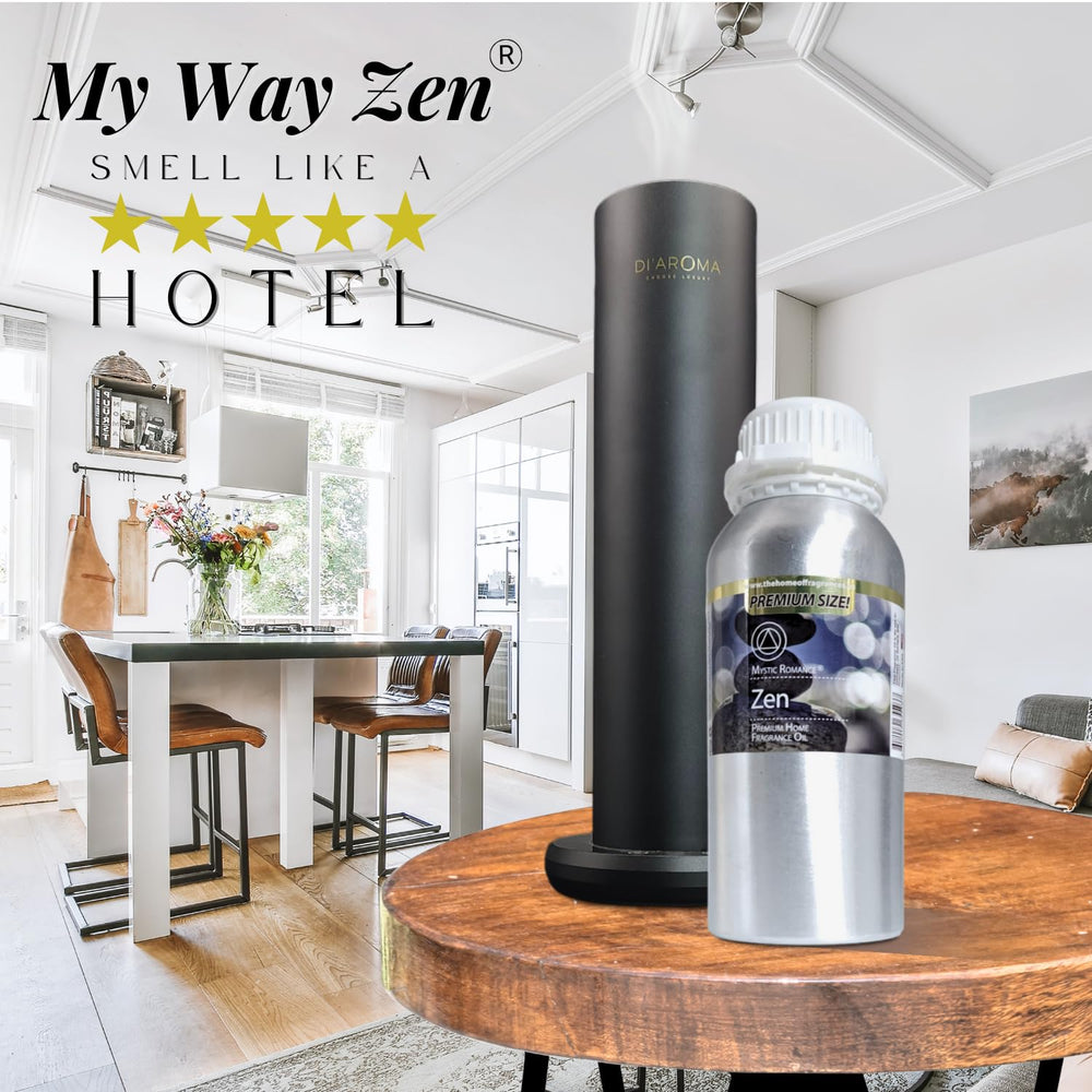 Mystic Romance My Way Zen ingredient label emphasizes natural diffuser blend.