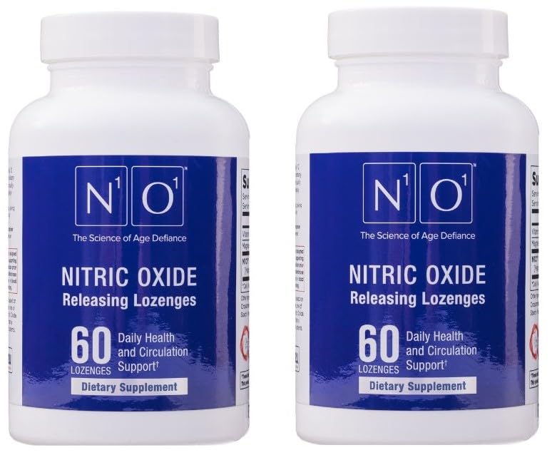 N1O1 Nitric Oxide Lozenges bottle front for daily circulation support.