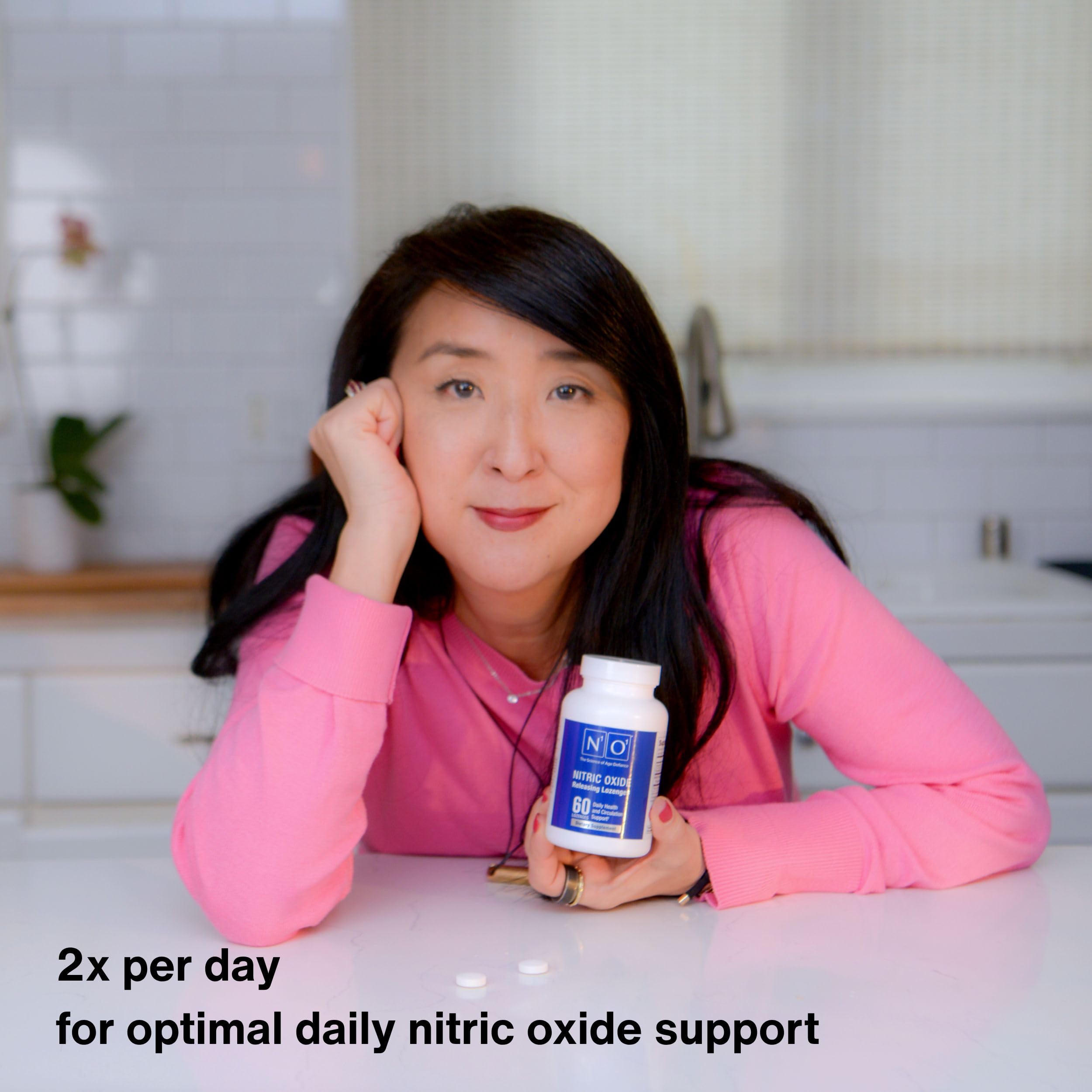 Daily-use scene showing convenient lozenge for routine.