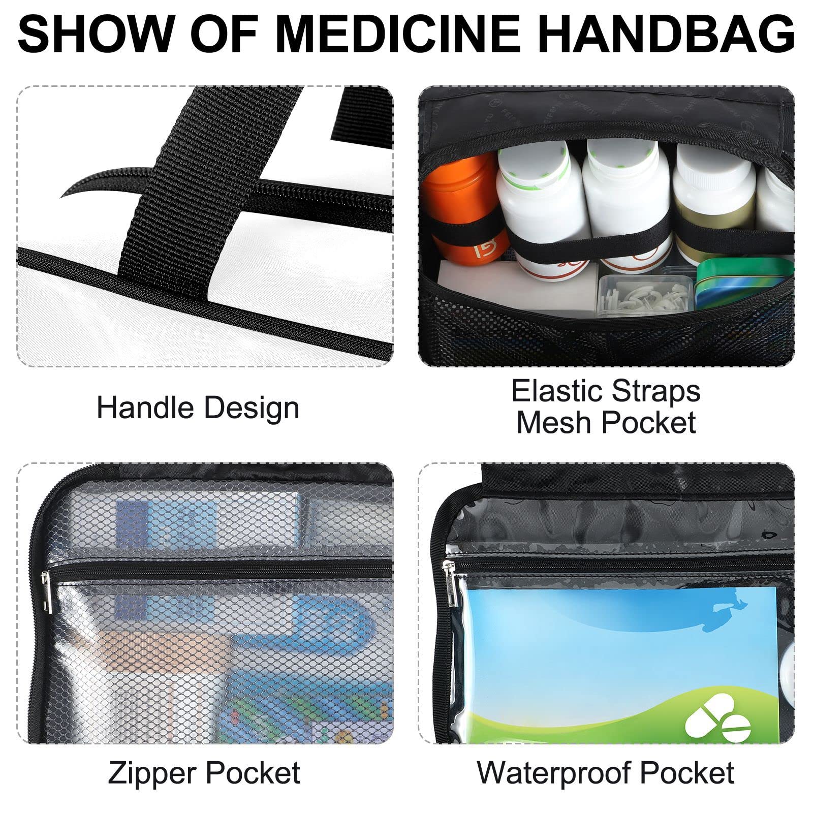 Naanle bag elastic belt inside secures bottles during travel.