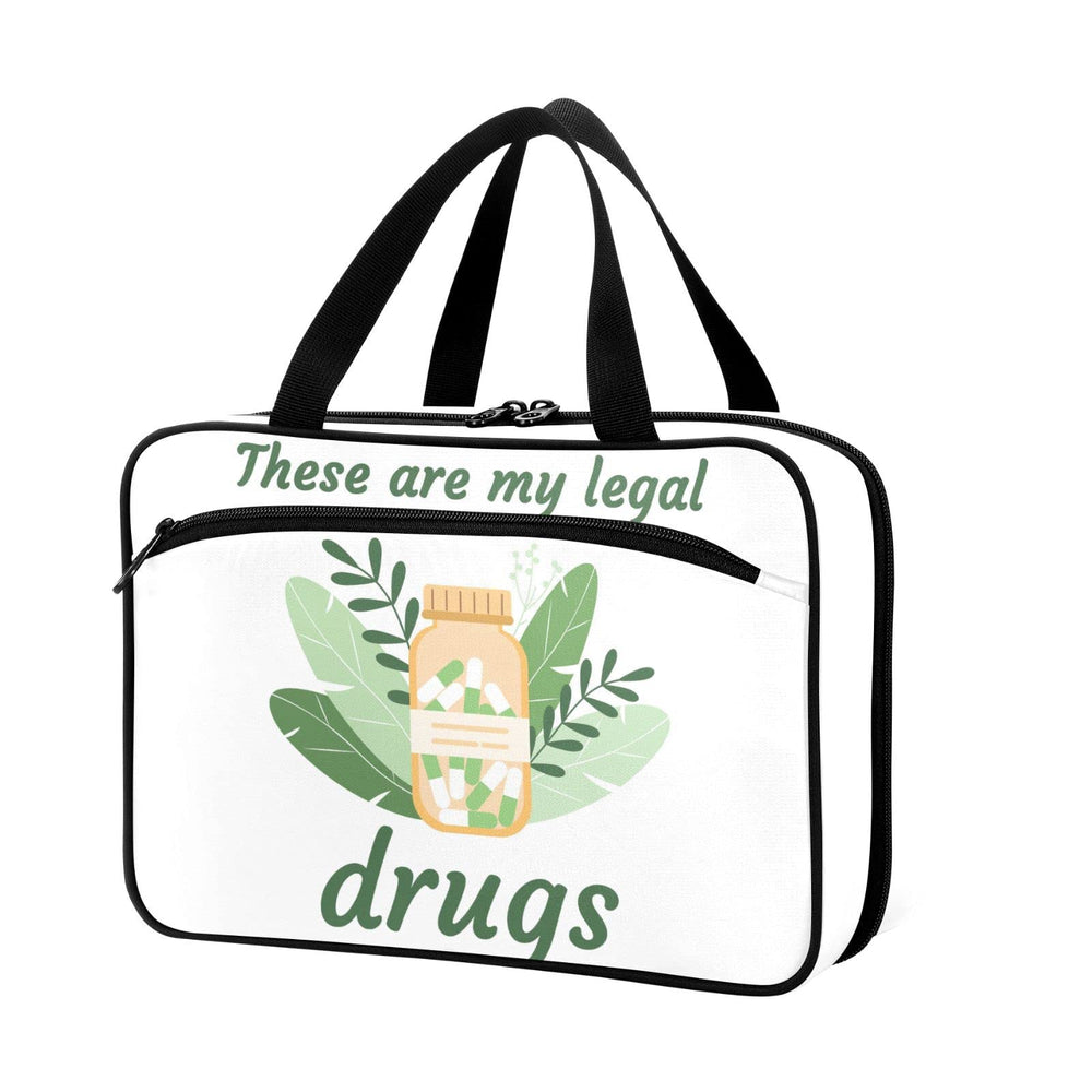 Naanle pill organizer bag exterior view shows compact travel-ready design for meds.