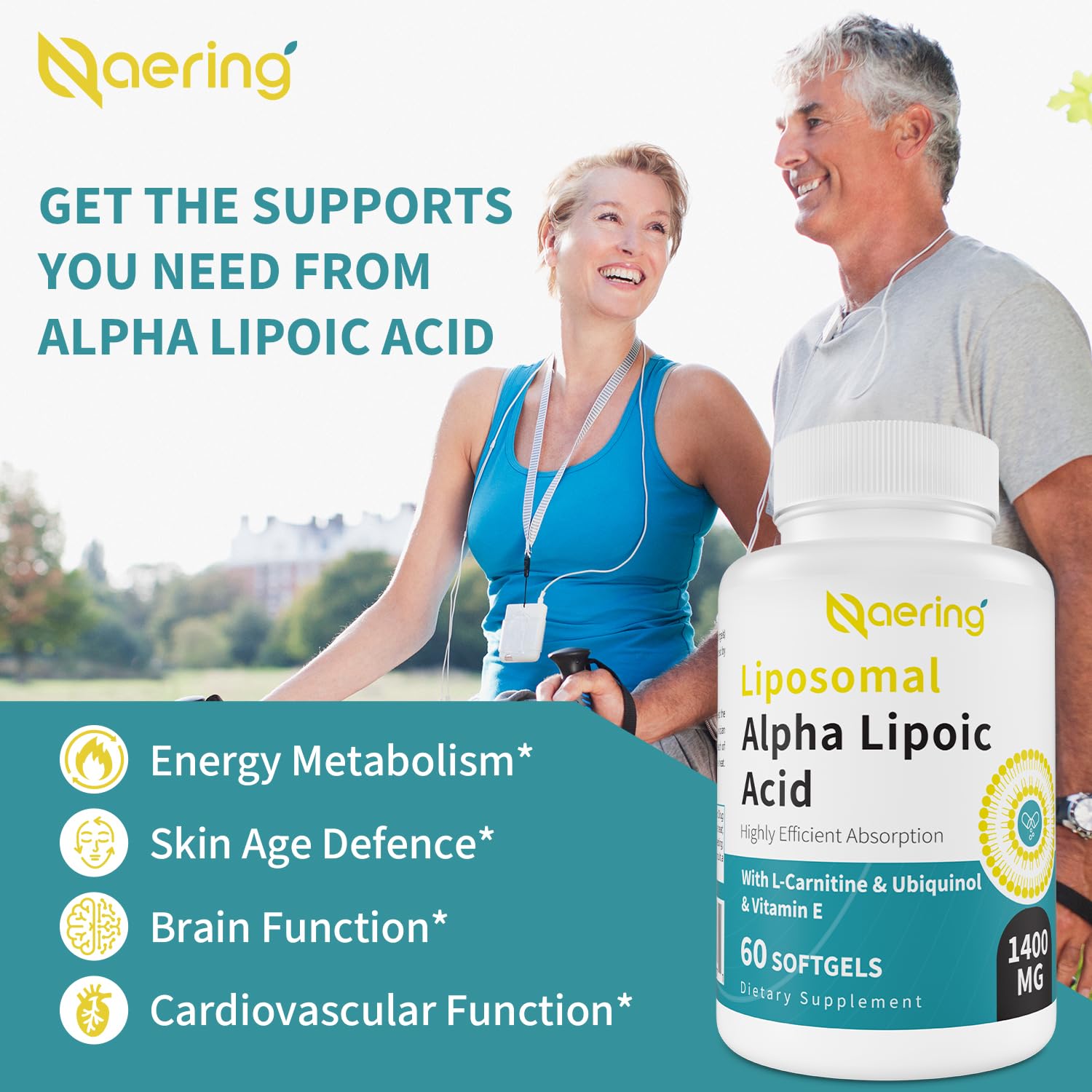 Naering liposomal encapsulation graphic illustrating enhanced absorption.