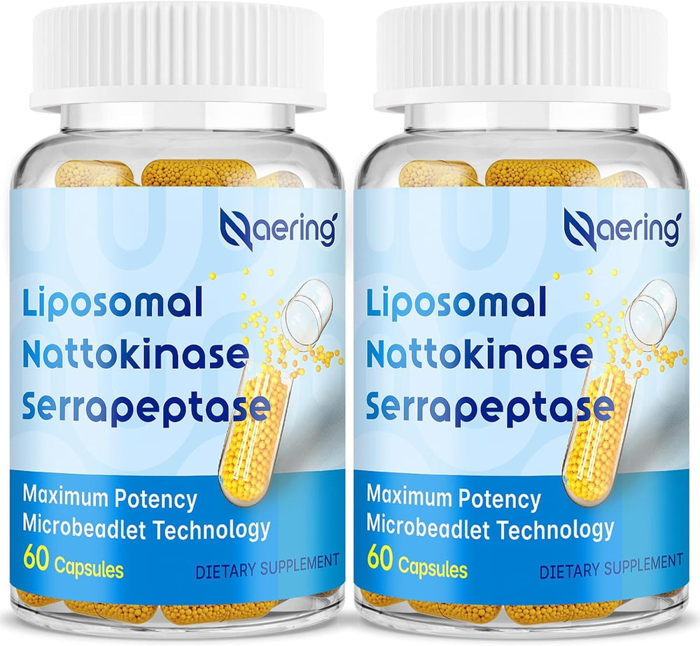 Naering Liposomal Nattokinase bottle emphasizes enhanced absorption for circulatory wellness.
