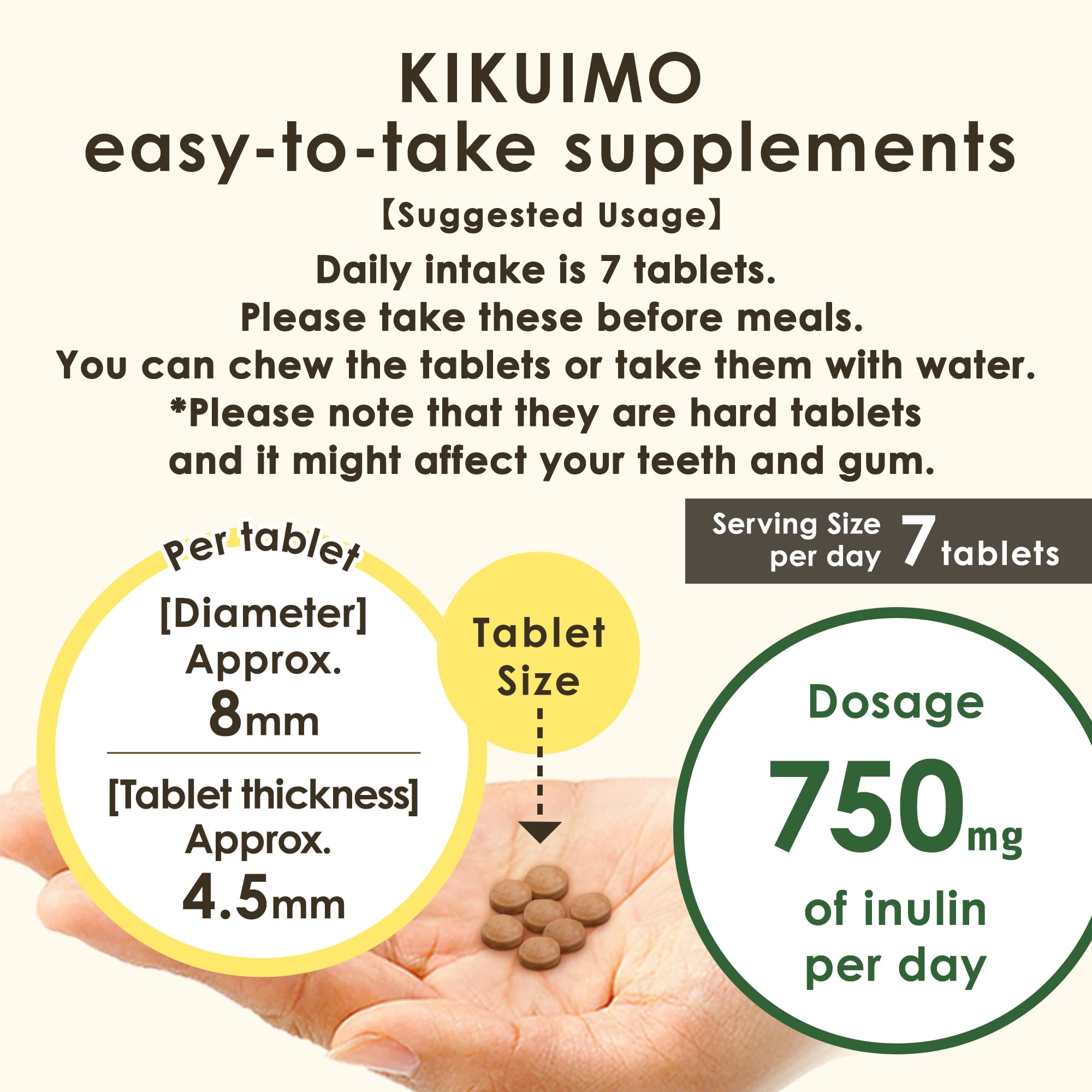 NAFFY KIKUIMO packaging with 210 tablets in a bottle for everyday routines