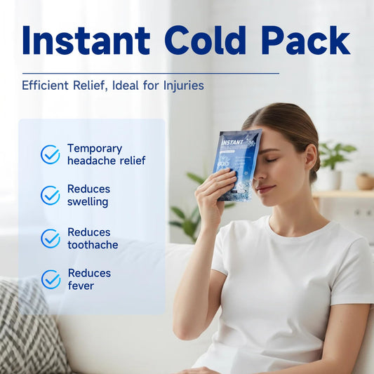 Najudok ice pack held in hand for quick, portable cooling.