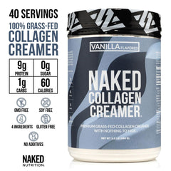 NAKED Collagen Coffee Creamer Vanilla being poured into coffee for a silky texture
