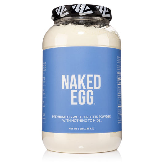 NAKED egg white protein powder bag, unflavored and high-protein for shakes