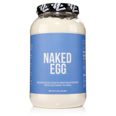 NAKED egg white protein powder bag, unflavored and high-protein for shakes