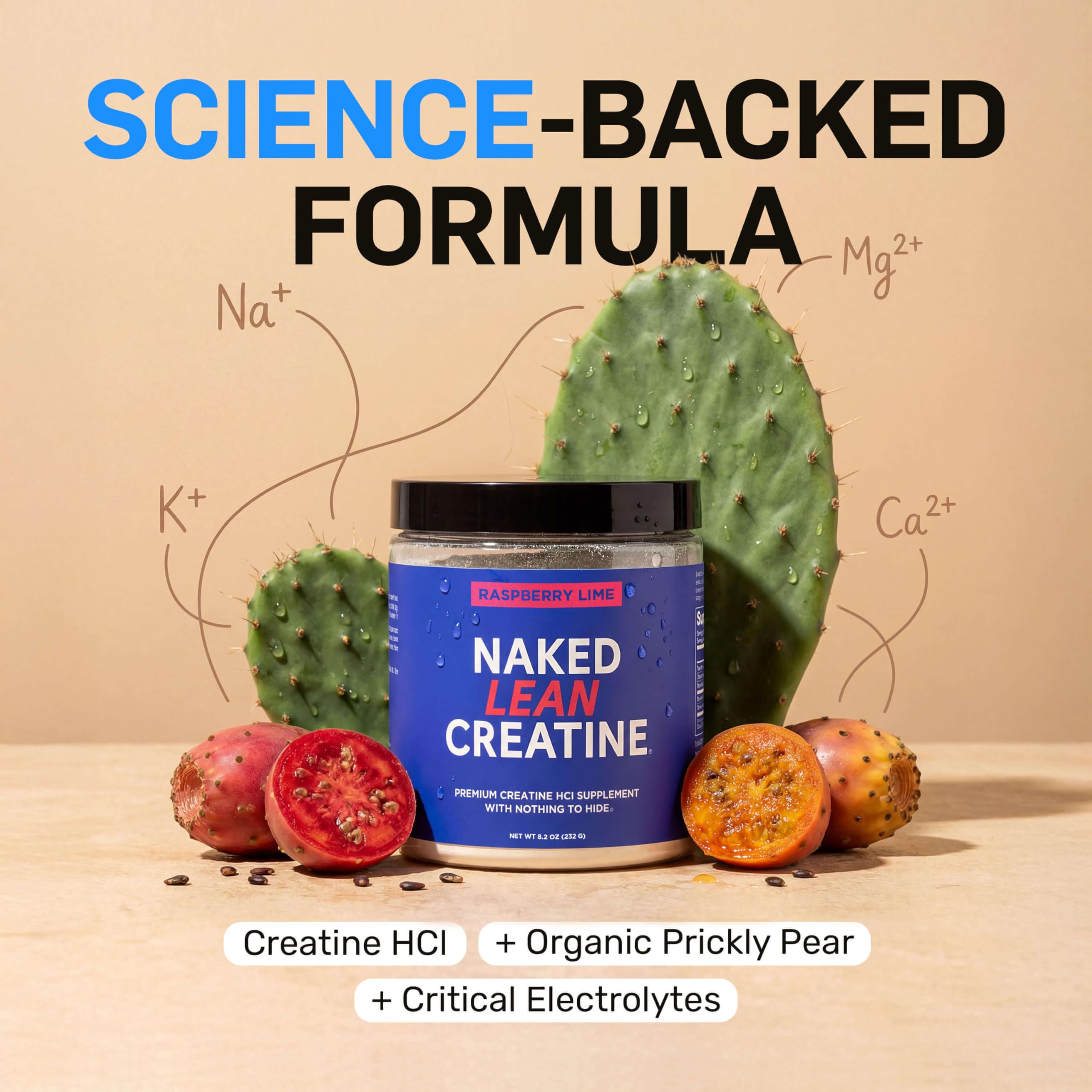 NAKED Lean Creatine HCl scoop dispensing for easy, precise dosing
