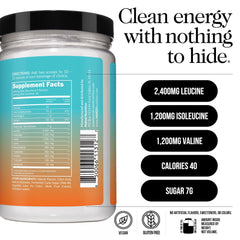 NAKED Mango EAAs powder dissolving in water to form a smooth drink.