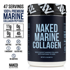 NAKED Marine Collagen powder scoop helps measure servings for smooth mixing