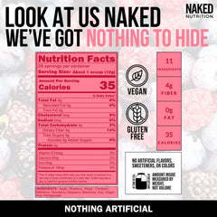 NAKED Reds ingredients mix reveals 11 fruits for colorful wellness support.