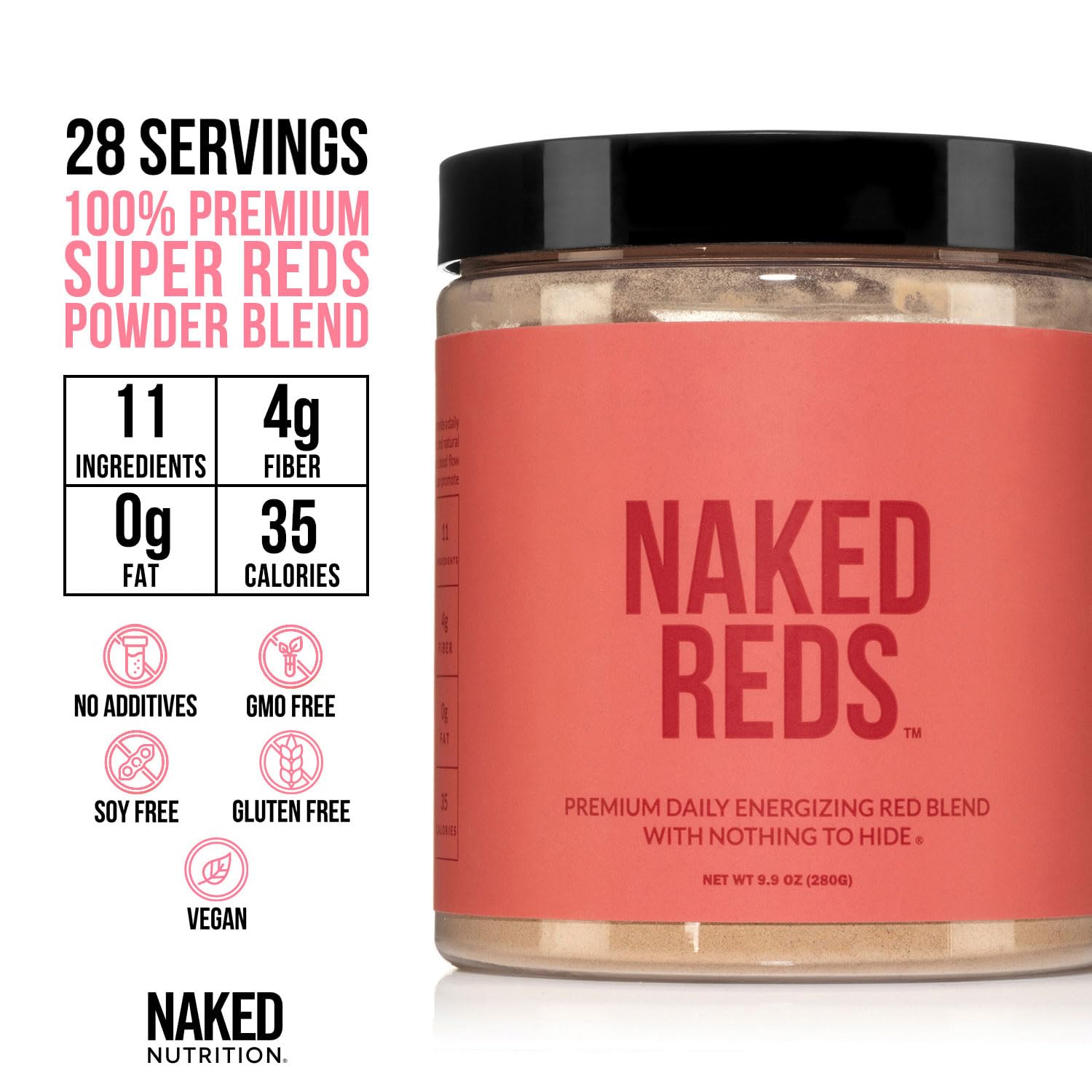 NAKED Reds prep in water shows quick daily nutrition.