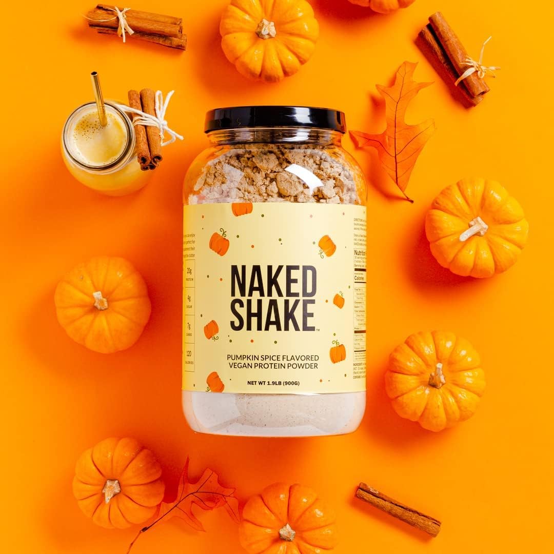 NAKED Shake Pumpkin Spice back-label focusing on clean ingredients