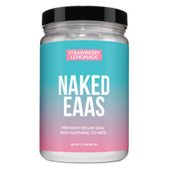 NAKED Strawberry Lemonade EAAs bottle pour reveals fast dissolve and bright flavor