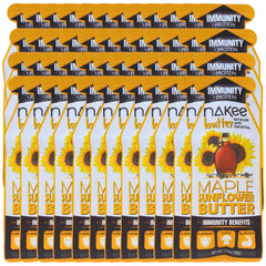Nakee Butter Immunity Maple Sunflower Seed Butter Starter jar on display highlights gluten-free snack appeal.