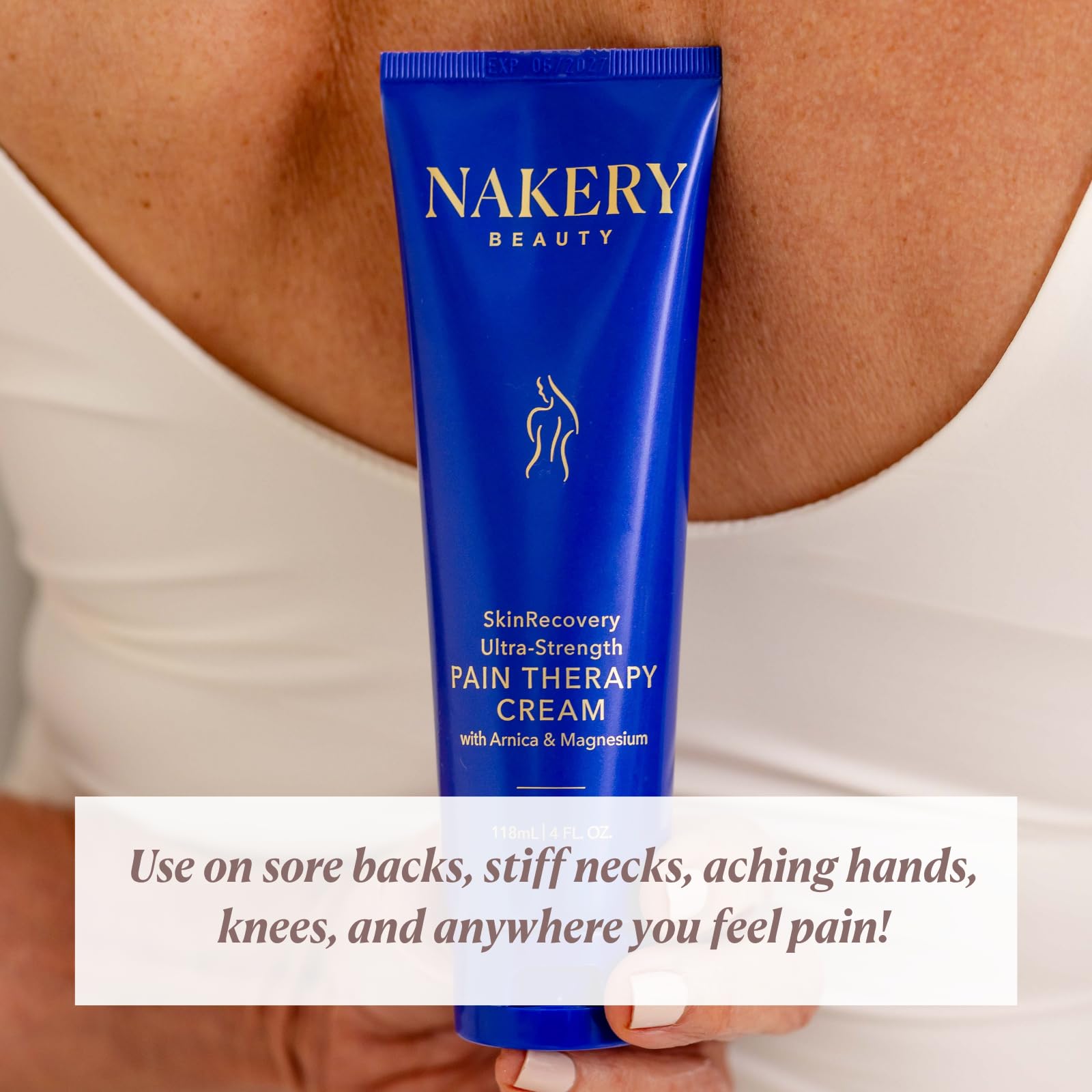 Nakery SkinRecovery aromatherapy botanicals label highlights calming, relaxing blend.