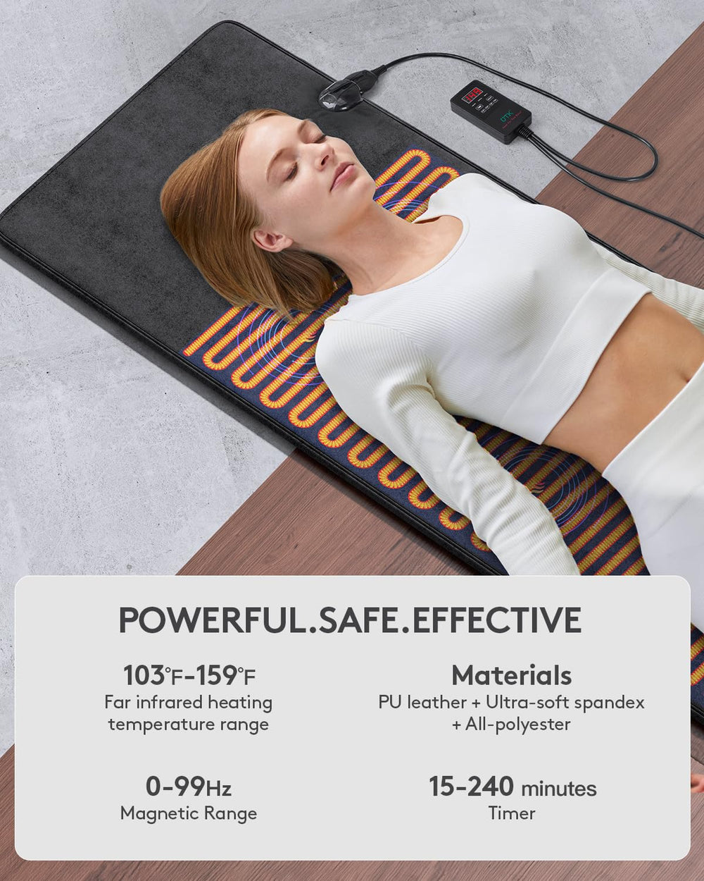 Nalax customizable temperature and frequency let you tailor comfort to your needs.