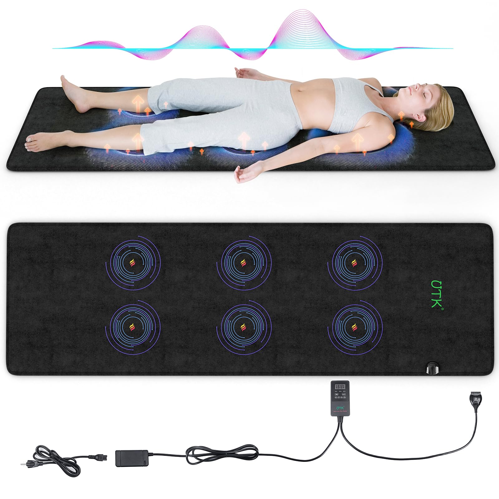 Nalax fullbody magnetic field mat with six coils delivers soothing warmth and comfort.